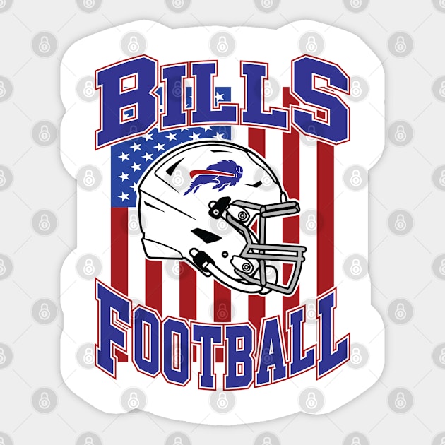 Retro Bills Football Sticker by Cemploex_Art